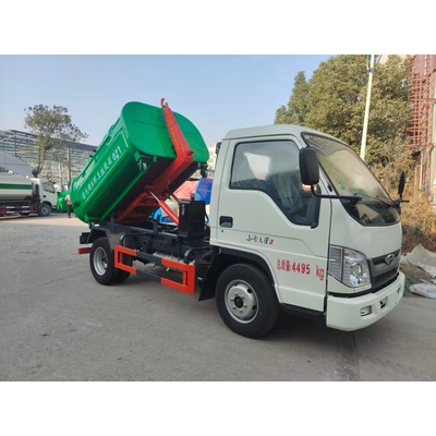 福田小卡国六勾臂垃圾车 液压自卸 碳钢加厚箱体 手动电控双操作
