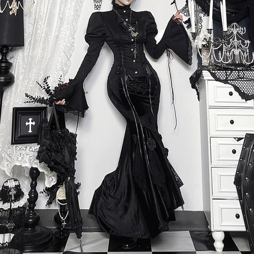 暗黑风哥特公爵夫人cos穿搭套装