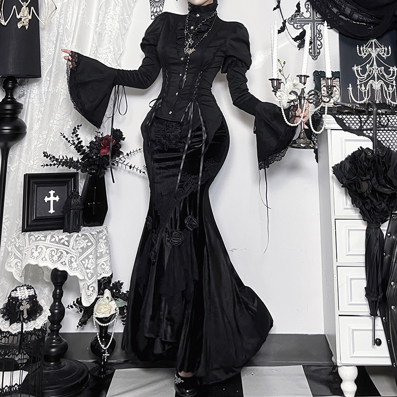 万圣节暗黑风哥特御姐穿搭套装