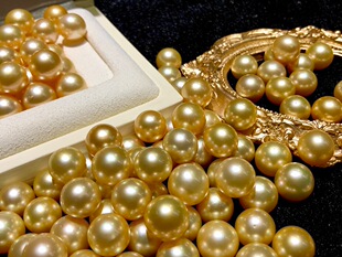 几乎无暇 南洋金珠12 13mm 正圆 颗颗做货无忧 皮滑细腻