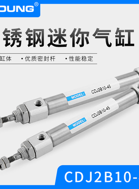 XYOUNG气动CJ2B不锈钢迷你气缸CDJ2B10-25带磁迷你气缸CDJ2B10-75