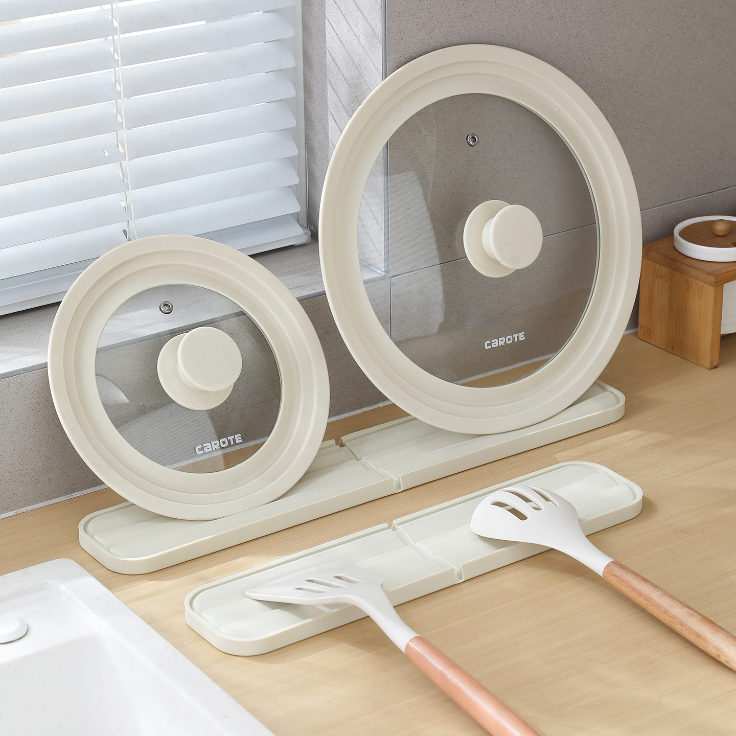 硅胶窄缝锅盖收纳垫台面防滑