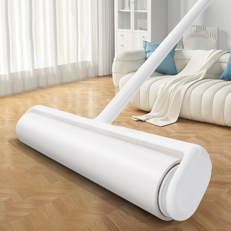 粘毛器滚筒长杆可伸缩地板地毯床上沾头发清理神器刷毛粘除尘滚刷