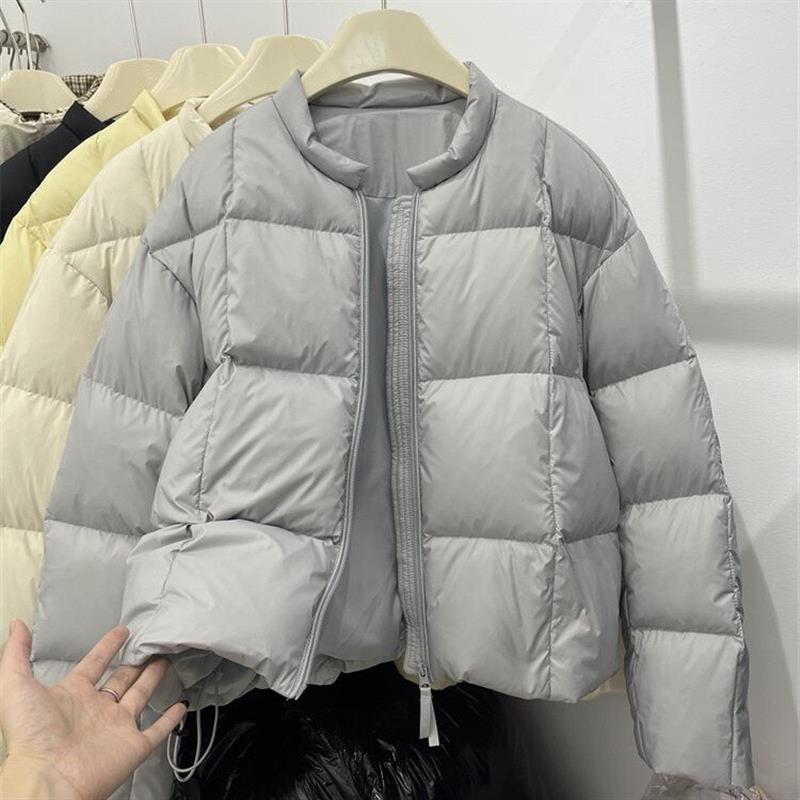 韩版高端圆领小个子短款棉服女装2026年冬季新款保暖加厚通勤外套