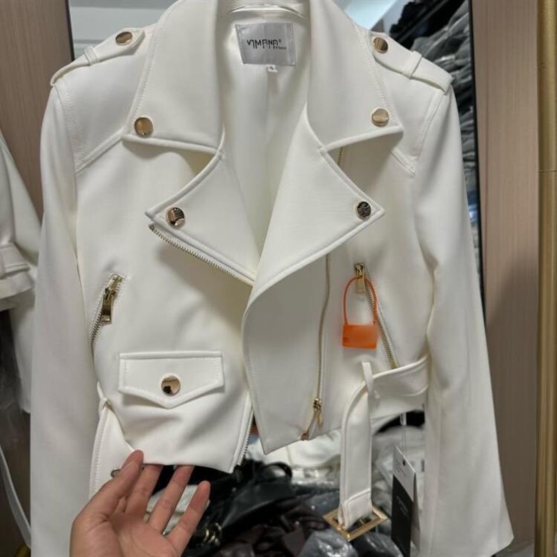 韩版百搭西装外套女装春秋短款修身显瘦长袖机车夹克外套上衣女潮