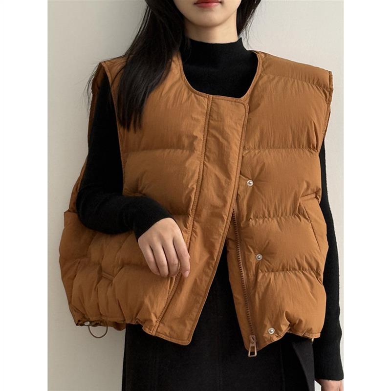 短款面包服棉马甲女2026年冬季新款保暖休闲加厚复古棉服背心外套