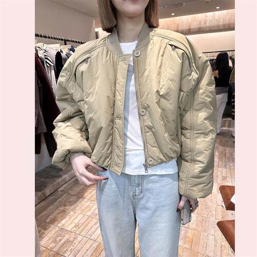 韩版立领夹克短外套女2026秋冬时尚新款宽松小个子棒球服加厚棉服