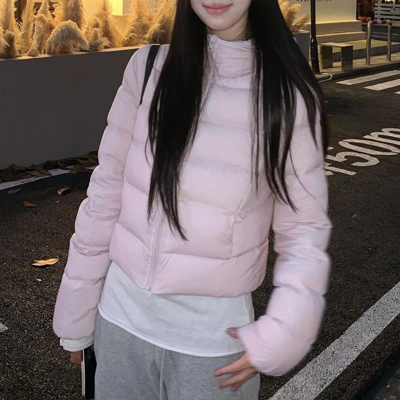纯色连帽轻薄保暖棉服外套女装2026年秋冬季高级感小个子棉衣外套