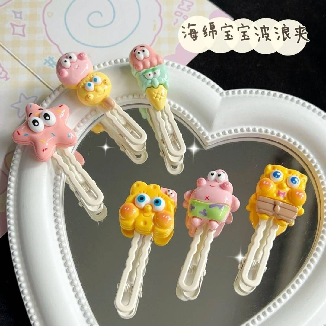 超可爱海绵宝宝发夹侧边刘海发夹