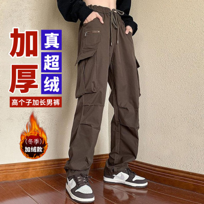 长耳狼190CM直筒工装裤潮牌高街