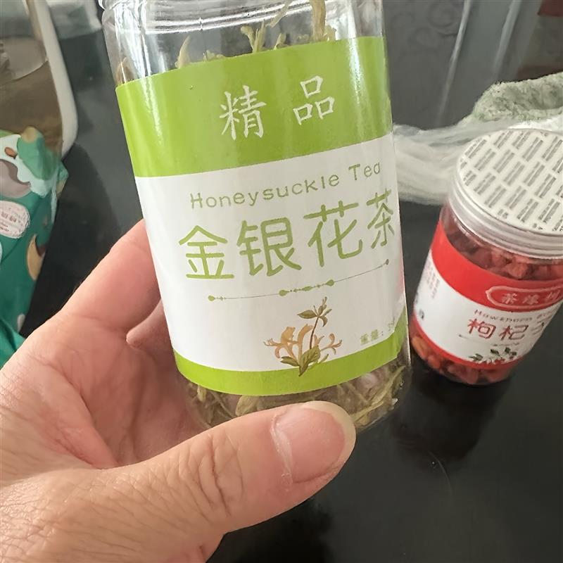 正宗金银花组合去火花草茶搭配菊花泡水茶叶