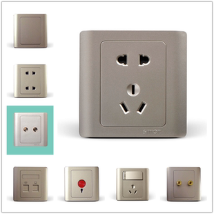 西蒙开关插座50G系列一开五孔USB86型家用暗装面板多孔精装工程款