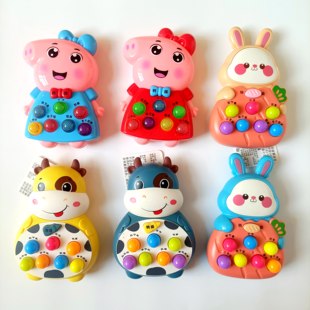 佩佩猪打地鼠故事机掌上游戏机挂绳早教机启蒙益智迷你幼儿童玩具