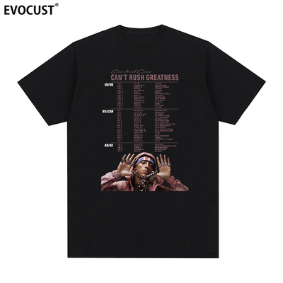 Central Cee街头嘻哈CAN'T RUSH GREATNESS说唱短袖T恤男女rap