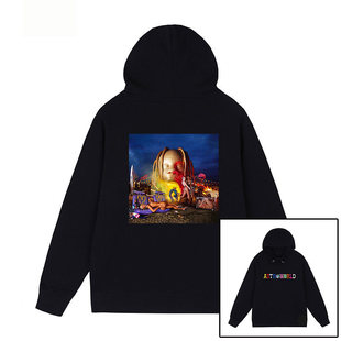 Travis Scott连帽卫衣Astroworld帽衫饶舌街头嘻哈男女外套上衣潮
