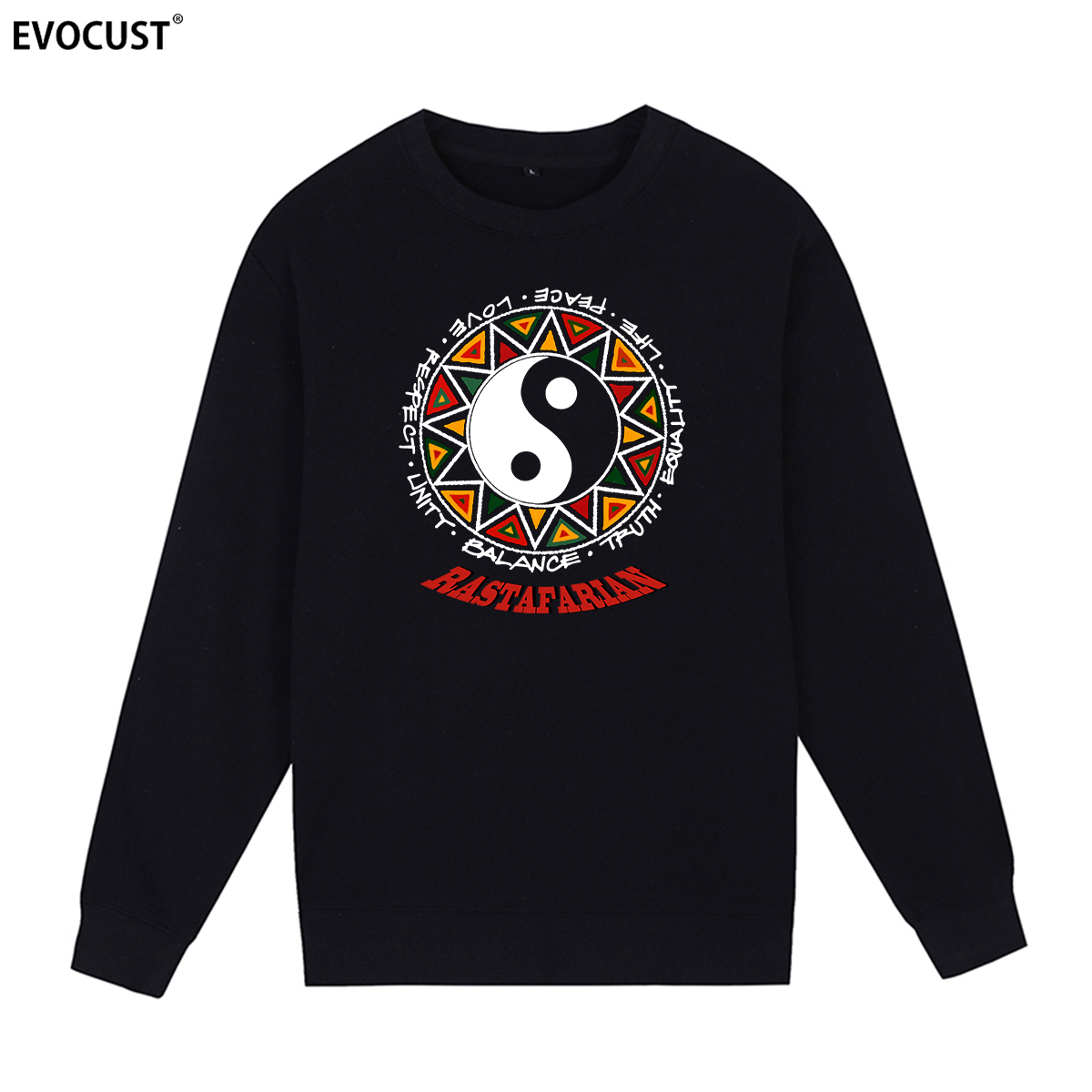 雷鬼rasta reggae八卦街头文化牙买加音乐复古怀旧卡通圆领卫衣