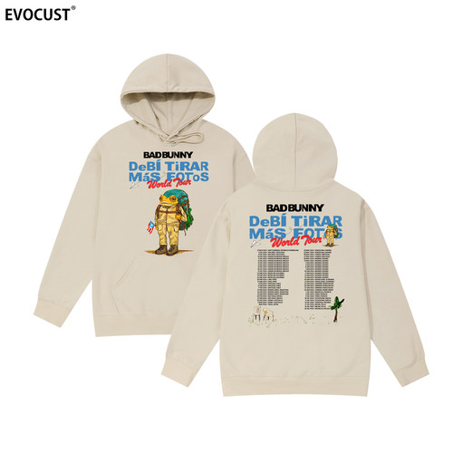 Debi tirar mas fotos青蛙Bad Bunny贝尼托嘻哈潮牌连帽卫衣男女