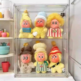 泡泡玛特星星人123盲盒亚克力透明展示盒twinkle手办挂件收纳柜子