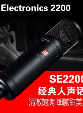 SE 2200 美国sE 2200 专业录音配音K歌设备主播直播话筒 大振膜