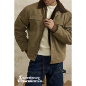 柴米重磅加绒加厚帆布夹克男机车防风羊羔绒工装 外套美式 复古咔叽