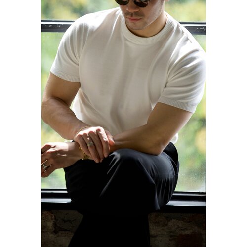 柴米短袖美式复古男士重磅针织T