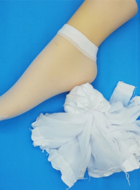 白色袜子夏季丝袜超薄透明短筒透肉包芯丝儿童舞蹈袜成人对对袜子