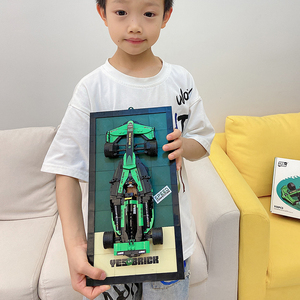 六一儿童节礼物F1赛车模型积木