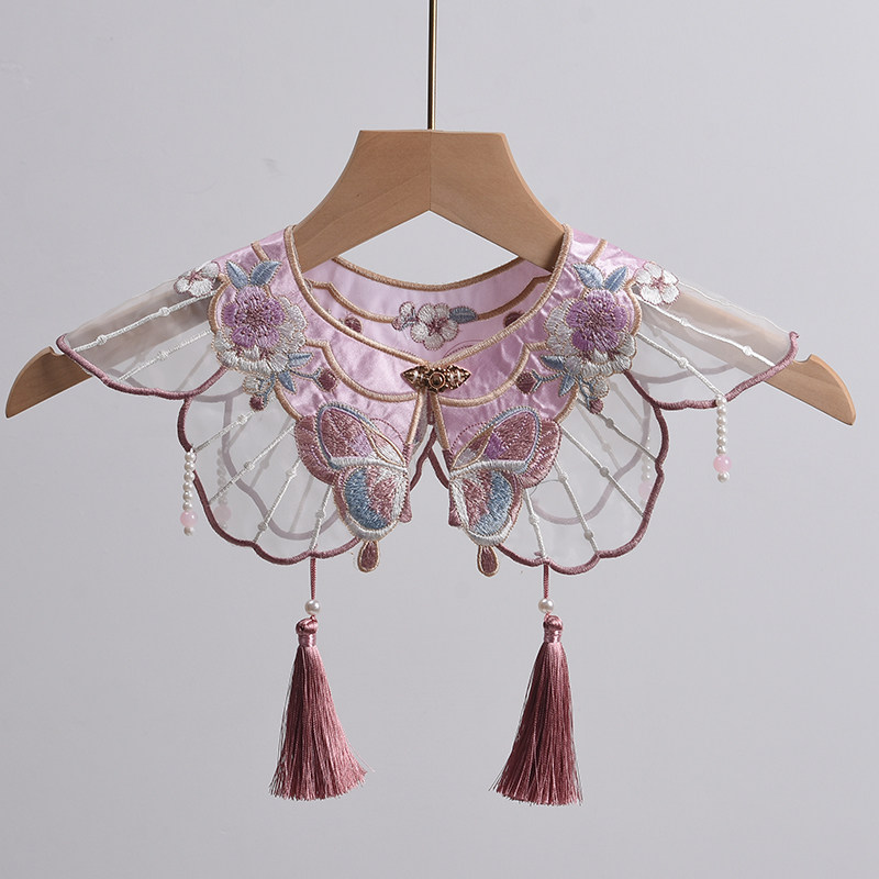 亲子小童古风云肩汉服小外搭女百搭装饰假衣领紫色流苏小披肩花边,服饰配件/皮带/帽子/围巾,假领,淘宝优惠券,粉丝福利购,淘宝优惠卷