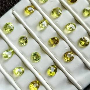 新货 马里榴石A10G-1戒面裸石 外观堪比金绿宝石 鉴定师标本