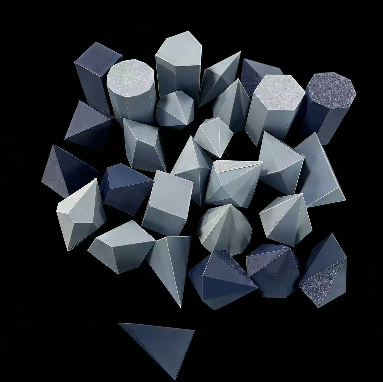 3D打印宝石矿物晶体模型 单形聚形双晶模型 宝石鉴定师必会