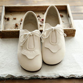 女鞋 文艺范百搭小白鞋 单鞋 学生鞋 平底简约日系低帮鞋 系带甜美春季