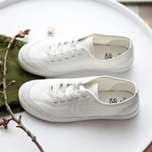 夏季 白色休闲帆布鞋 韩版 布鞋 一脚蹬板鞋 情侣款 女鞋 新款 百搭小白鞋