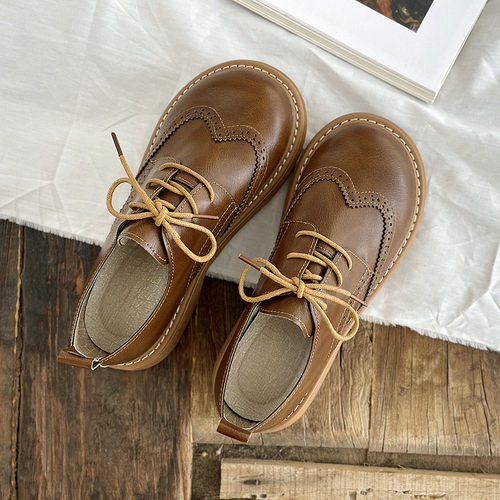 布洛克小皮鞋单鞋JK制服鞋女女鞋