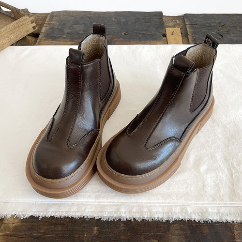 英伦风厚底增高马丁靴工装靴女鞋