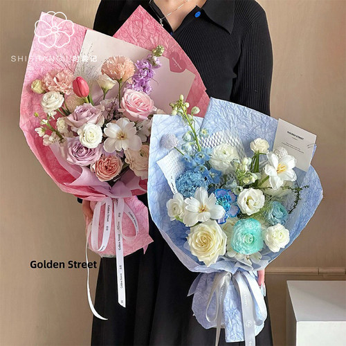 冰裂纹理纸手工肌理纸花店包装纸