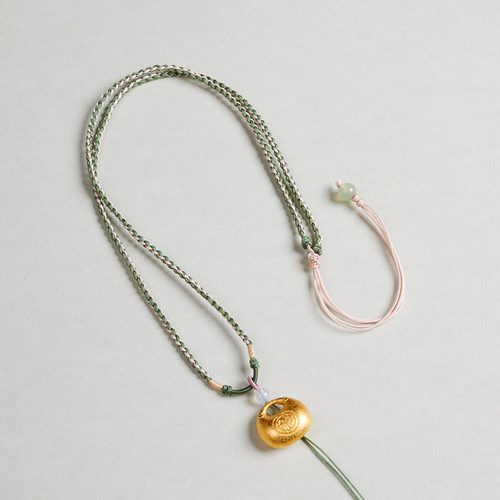 高档纯手工编绳玉坠挂绳翡翠吊坠绳黄金项链绳和田玉平安扣锁骨链