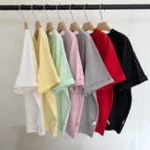 圆领短袖 皇冠2026春夏韩版 简约百搭宽松松弛感全棉纯色中长款 T恤