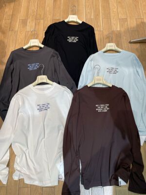 中长款圆领百搭英文印花慵懒风