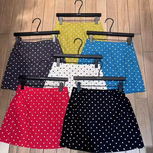 TRUST ME2025夏季韩版miu系波点印花休闲简约清新百搭半身A字短裙