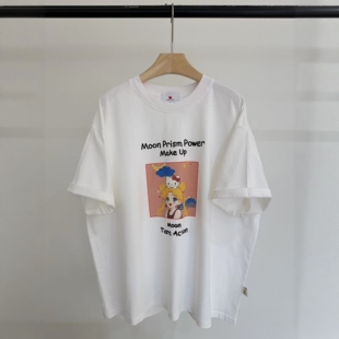 时髦短袖 T恤女 Kitty卡通美少女印花宽松中长款 皇冠2026春夏hello