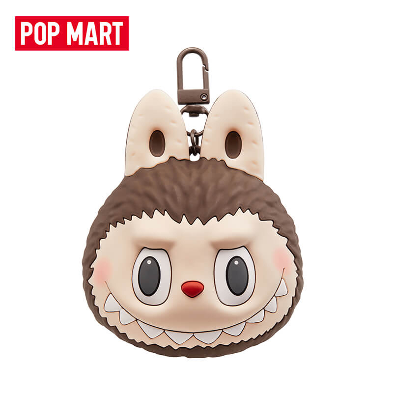 POPMART泡泡玛特LABUBU Originals棕色硅胶拉布布耳机包生日礼物