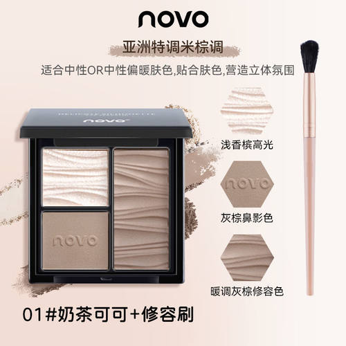 脸部提亮修饰正品高光一体盘novo