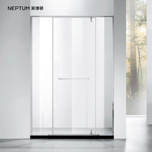 莱博顿一字形浴室隔断304不锈钢淋浴房卫生间玻璃门浴屏WPC6231