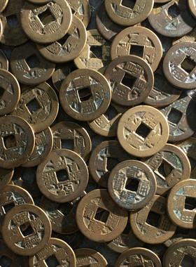 清朝时期乾隆通宝100枚批量币