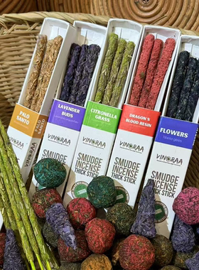 vinoraa孟买之心植物线香slowood自然手工香薰棒香茅进口线香