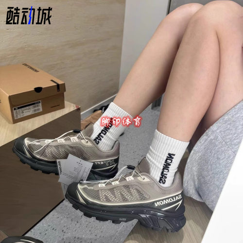 SALOMON萨洛蒙卡其灰色户外跑鞋