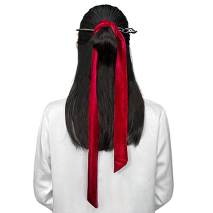 山人运动太极服太极发带女款多色南韩绒太极拳练功服束发头巾发饰