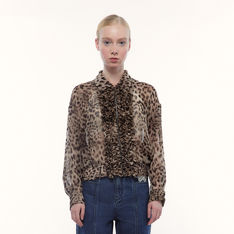 艺之卉软雕塑雪纺短外套