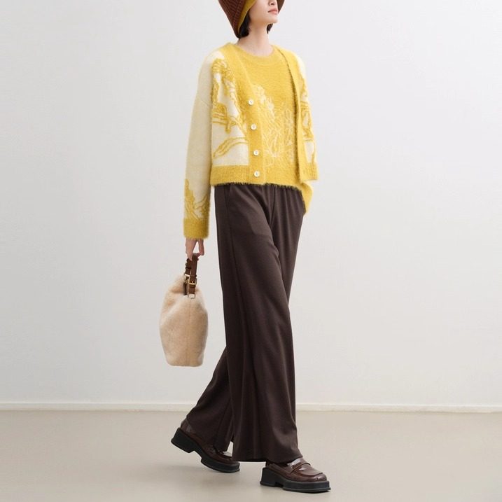 艺之卉老钱风精纺羊毛高级通勤摩登阔腿裤休闲裤2025秋新款