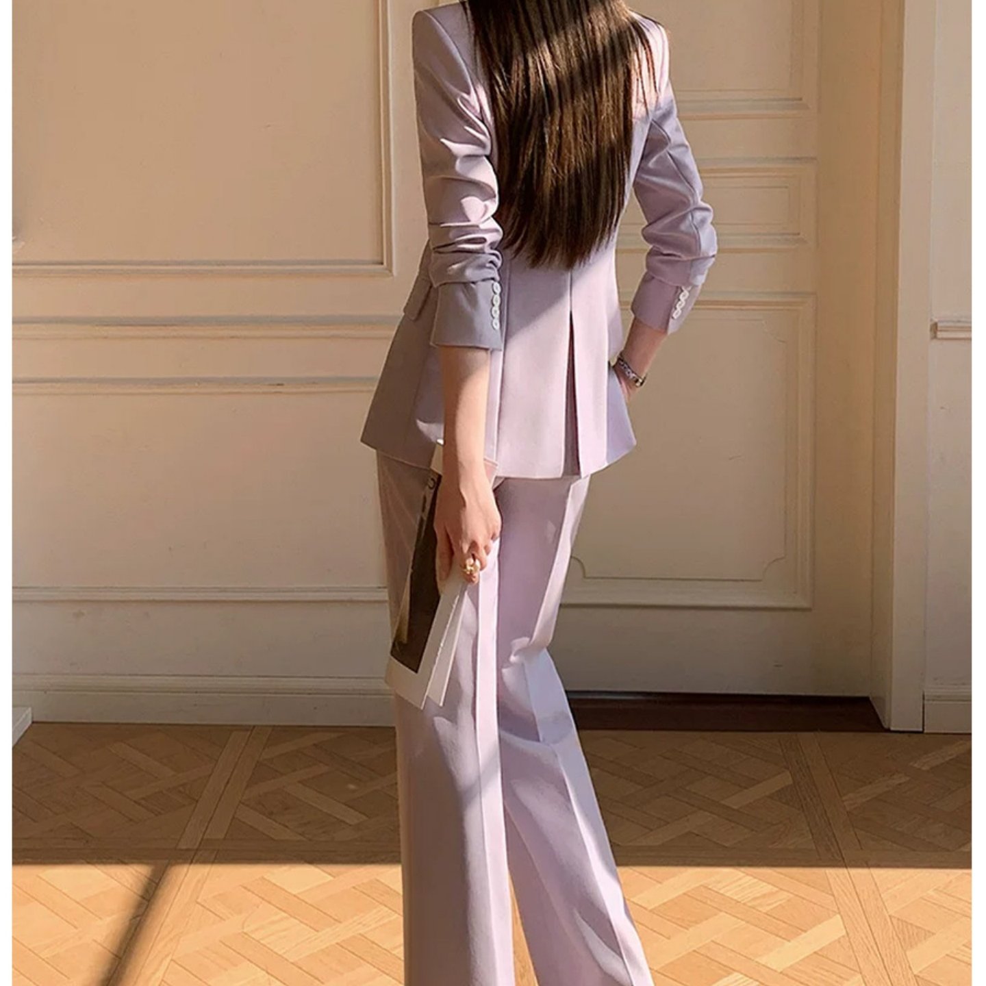 大码女装西装套装修身商务风正装气质高端职业女裤套装休闲两件套